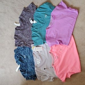 Lot Women's Workout Shirts Size M Under Armour Nike